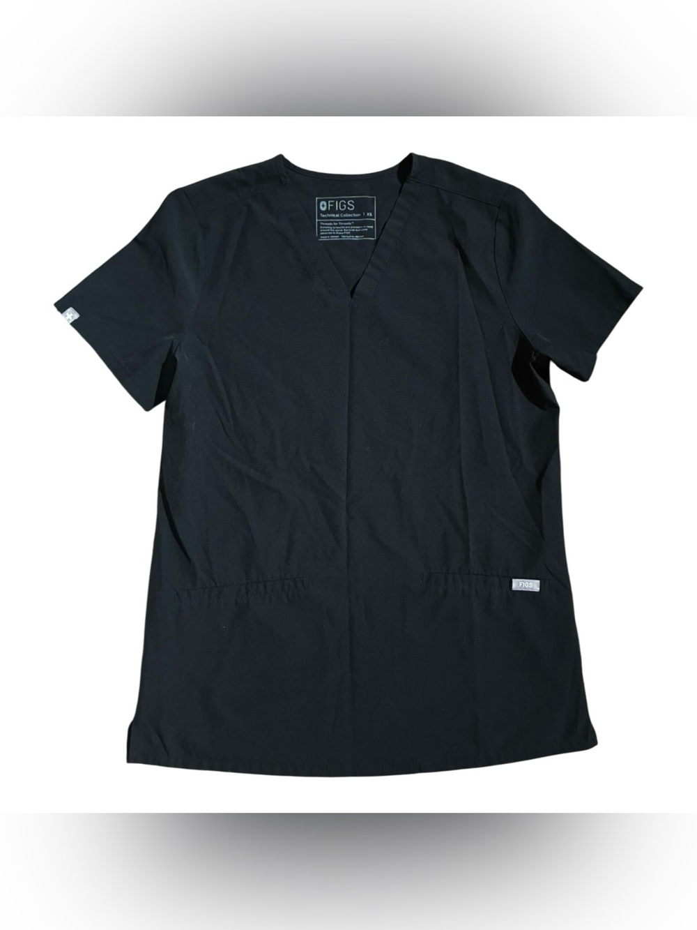 FIGS Technical FreeX Performance Scrub Top Black